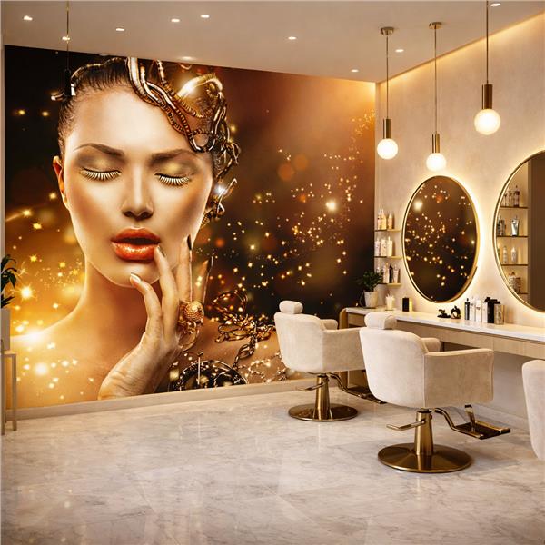 Lüks Güzellik Salonu Kadın Kuaförü Duvar Kağıdı